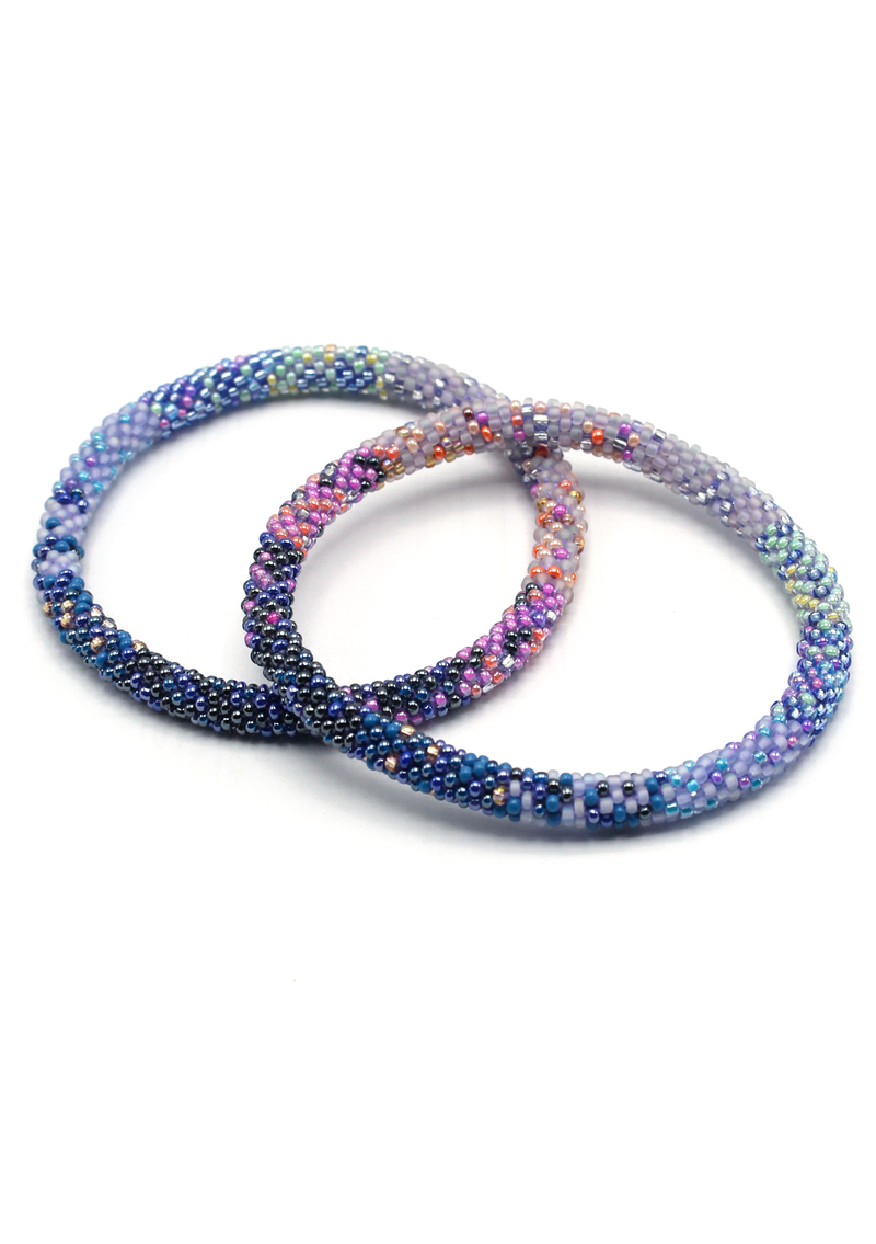 Vibrant Purple Beaded Anklet – Trendy Foot Jewelry