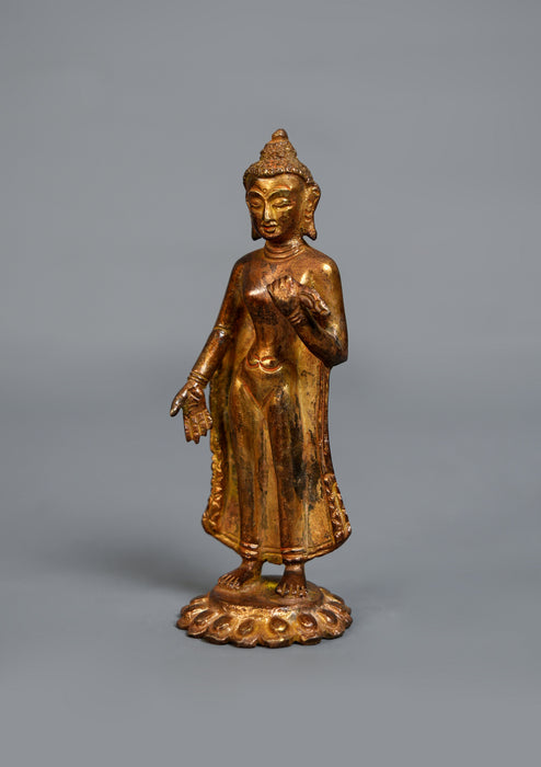 Antique Style Dipankar Buddha Statue 5" H