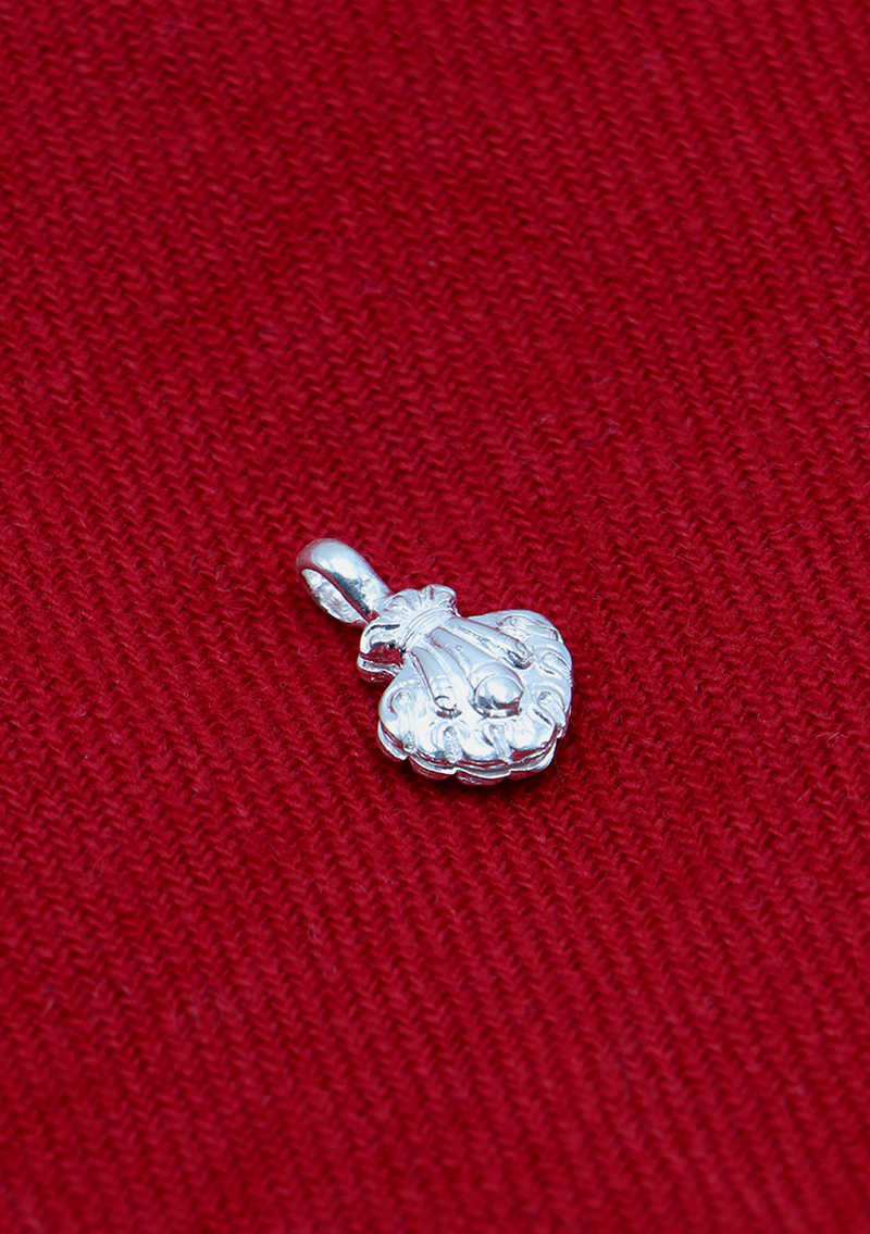 Fire Carved Buddhist Prayer Mala Bhum Counter Clip 925 Silver Sterling