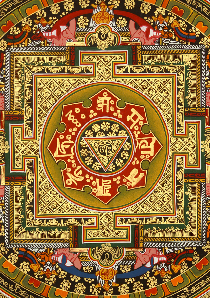 Kalachakra  Mantra Mandala  Tibetan Thangka Painting