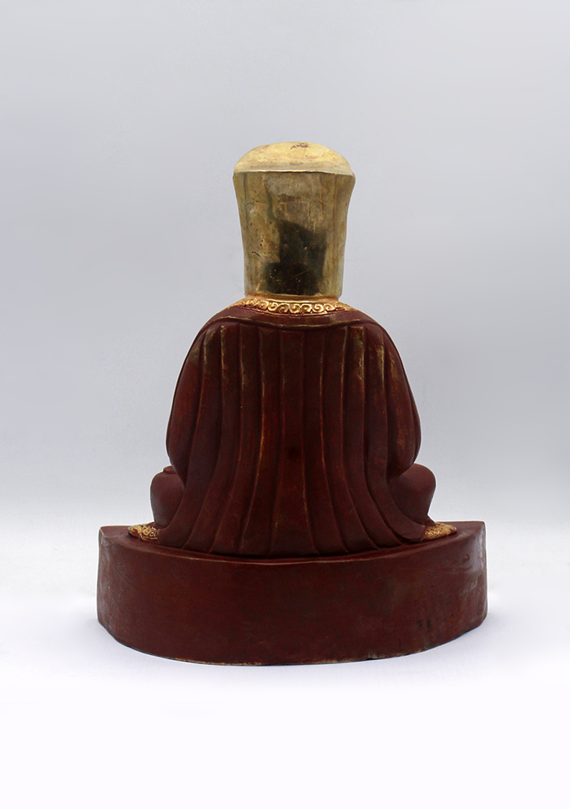Partly Gold Plated Gampopa Statue 8"H