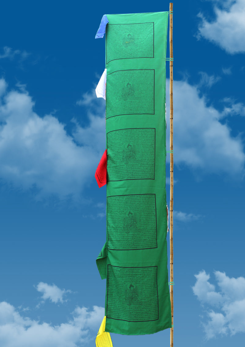 Tibetan Deities Green Tara Printed Vertical Prayer Flags