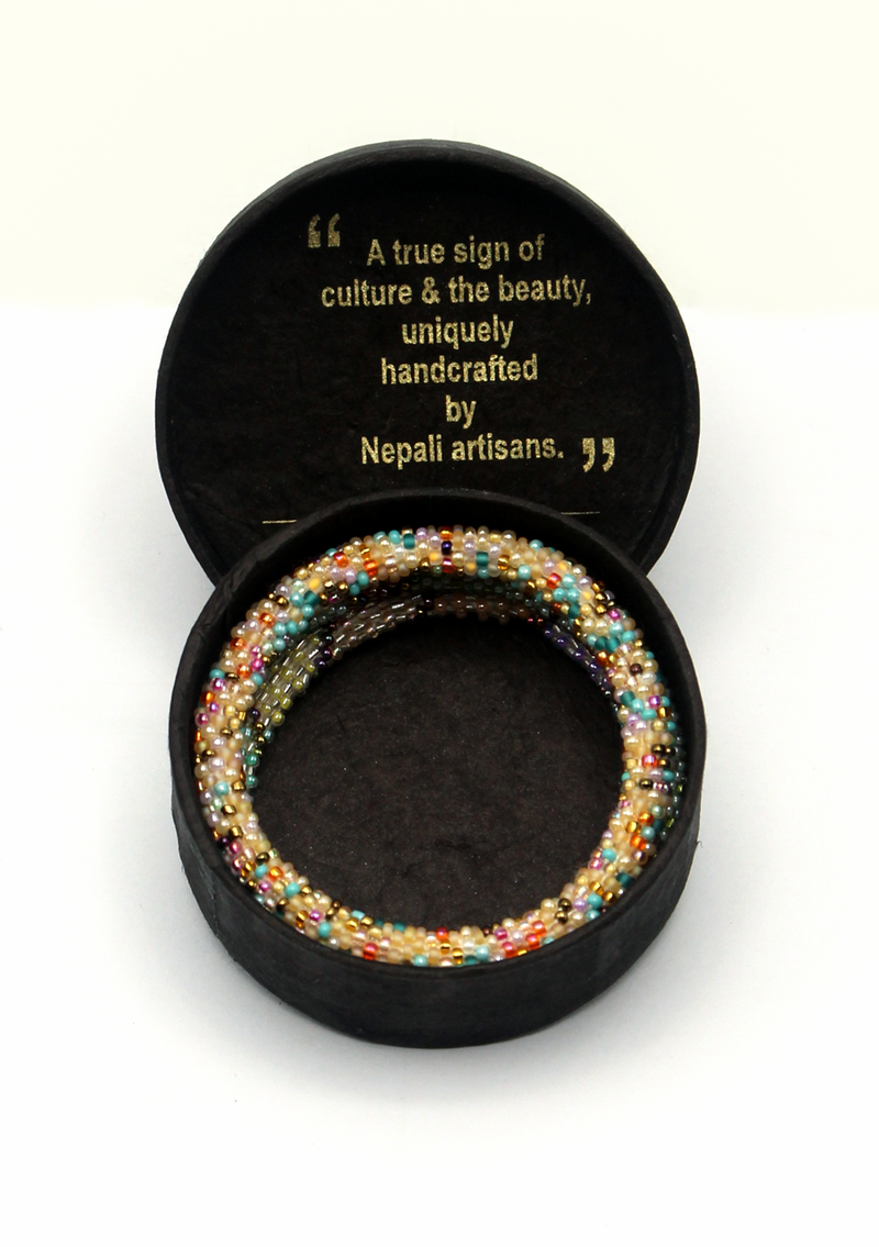 Pumori Roll Beads Bracelet Gift Set of 3 in Eco-Friendly  Jewelry Box
