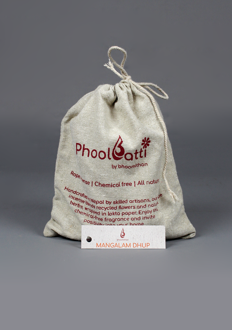 Phoolbatti Rope Incense with Spiral Clay Incense Burner