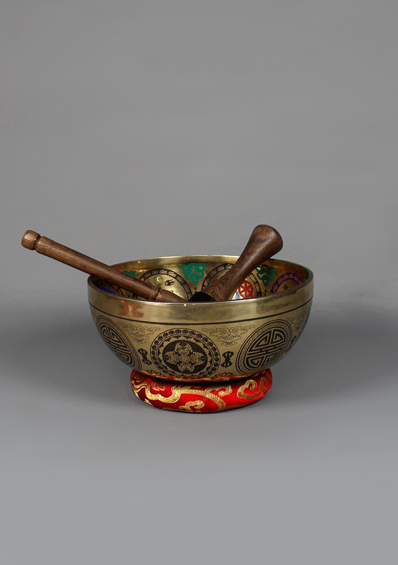 Guru Rinpoche  Thangka Arts Painting Singing Bowl 9"