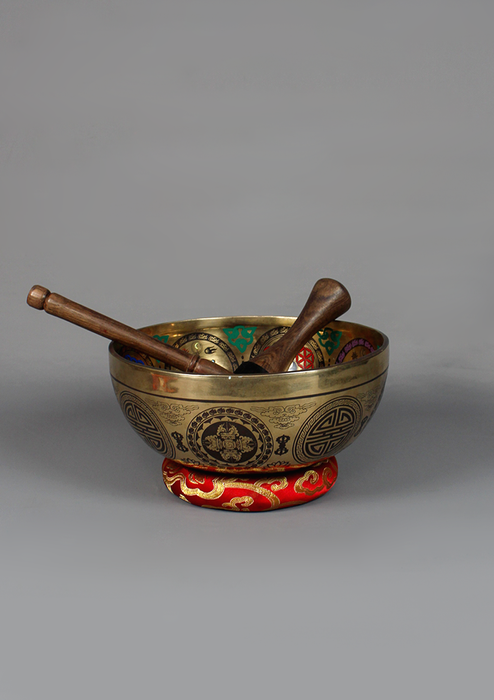 Guru Rinpoche  Thangka Arts Painting Singing Bowl 9"