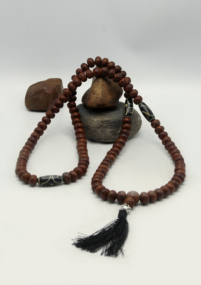 Bodhi Cut Beads Tibetan Prayer Mala with DZI spacer