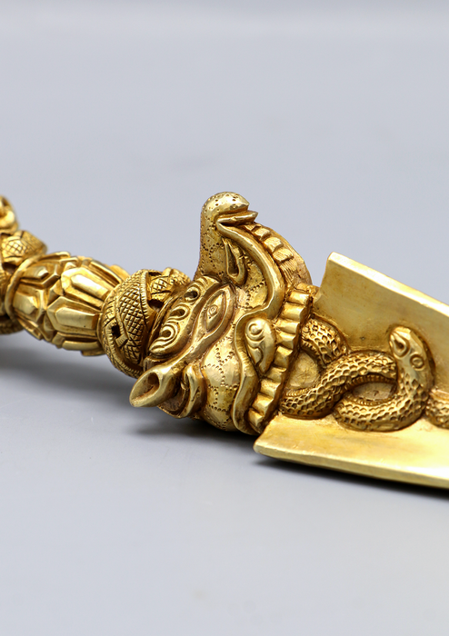 Buddhist Ritual Gold Plated Phurba Dagger