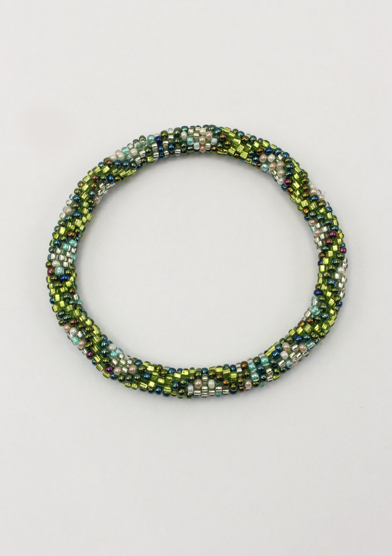 Roll on Beads Bright Green Bracelet