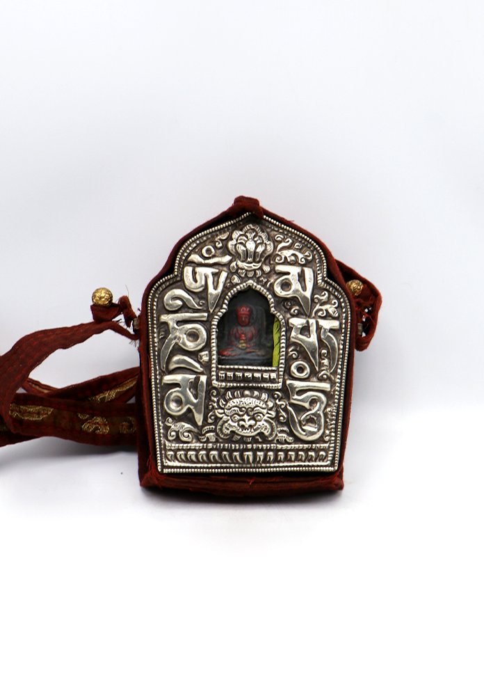 Hand Carved White Metal Aparmita Ghau Pendant