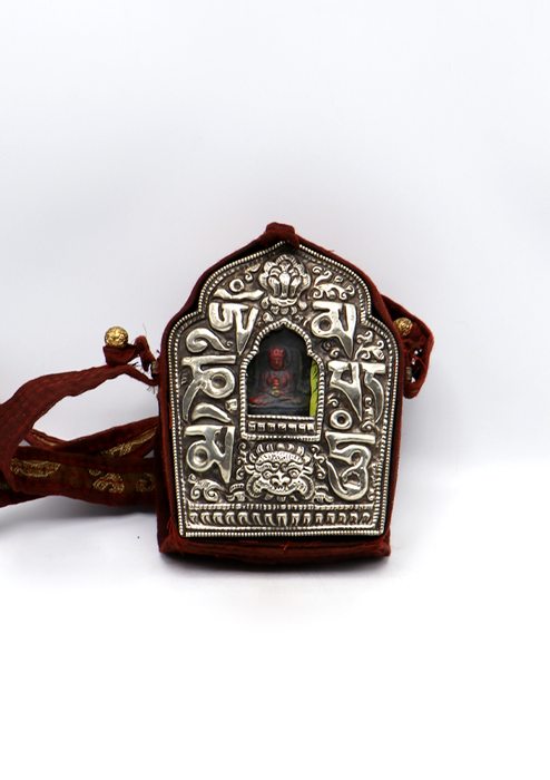 Hand Carved White Metal Aparmita Ghau Pendant