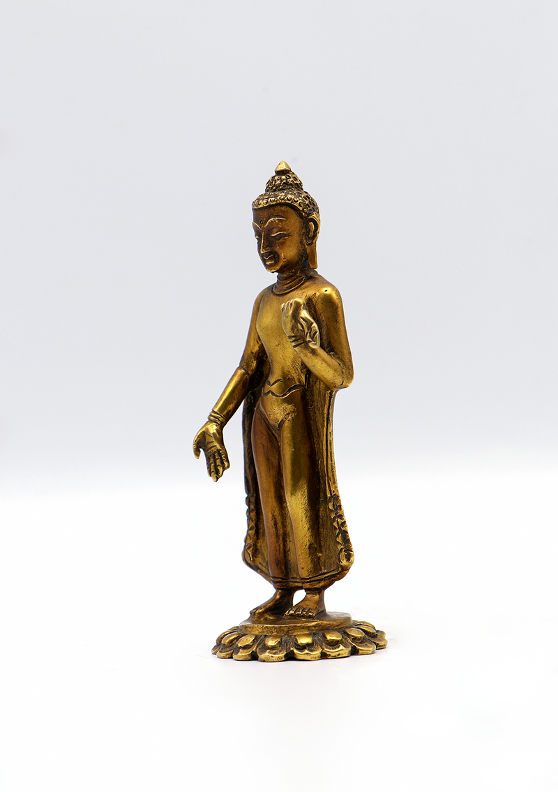 Antique Finishing Buddha Dipankar Statue 5"H