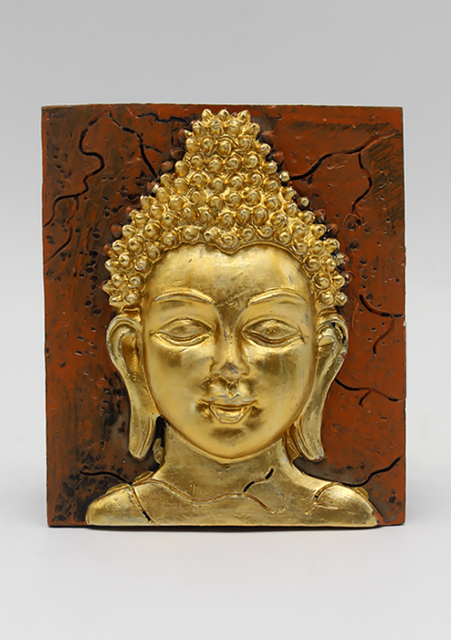 Golden Buddha Head Ceramic Fridge Magnet