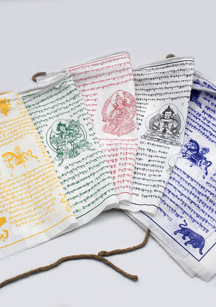 Biodegradable Pure Cotton Tibetan Prayer Flags- 8 Meter Long