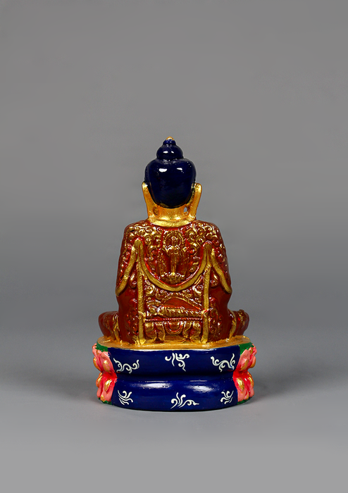 Hand Painted Resin Amitabha Buddha Statue 5.5"