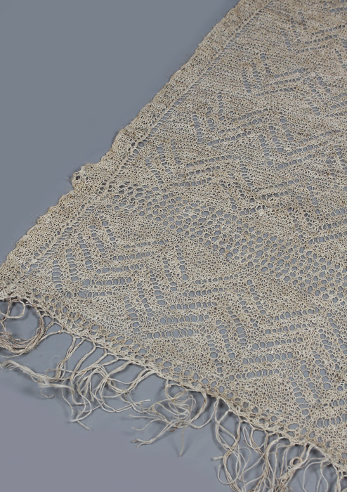 Handcrafted Nettle Fiber Woven Pattern Shawl