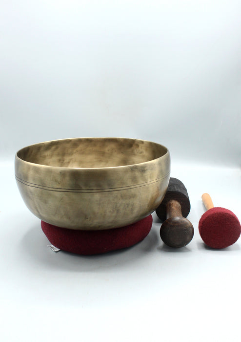 Tibetan Old Healing Glass Shape Singing Bowl