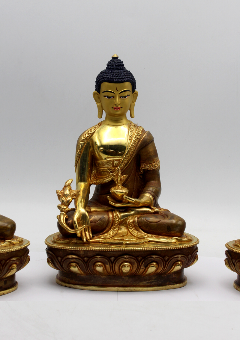 Fine Arts  24 K Gold Sacred Medicine Buddha  Set