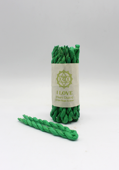 Heart Chakra  Anahata Juniper Green  Rope Incense
