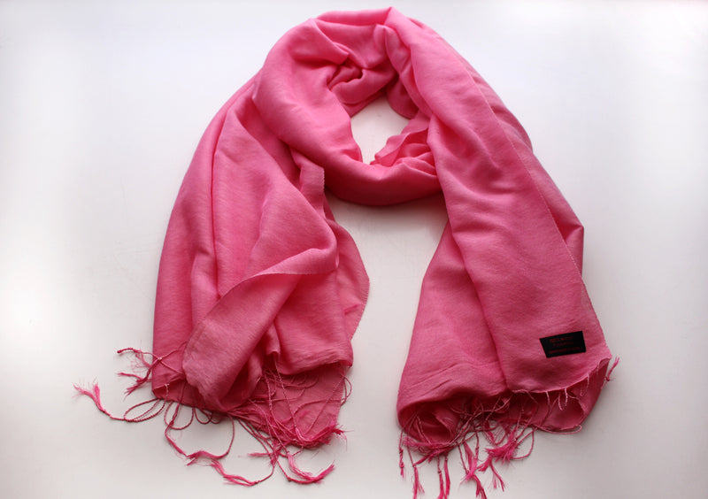 Georgous Pink Shiney Water Pashmina Shawl