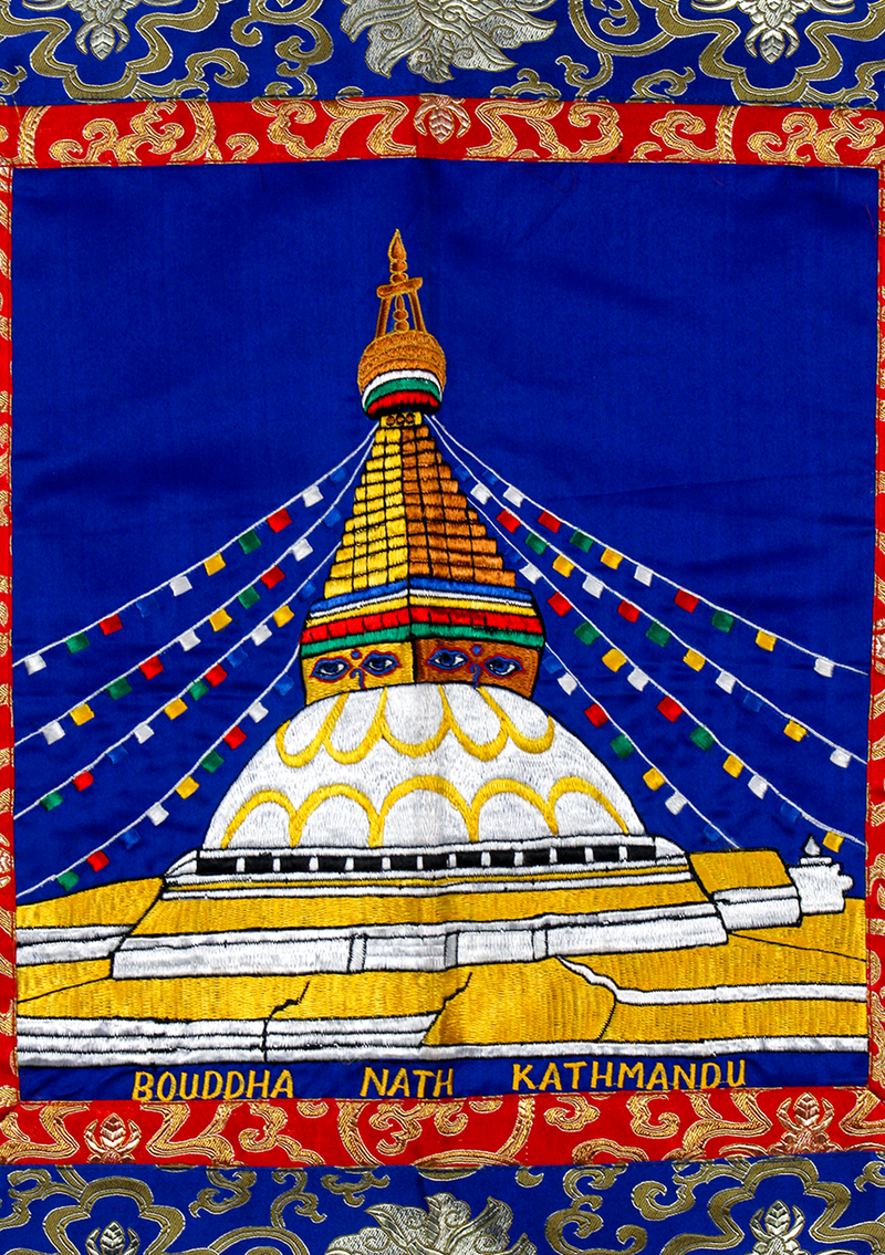 Bouddha Nath Brocade Embroidery Wall Hanging (Large)