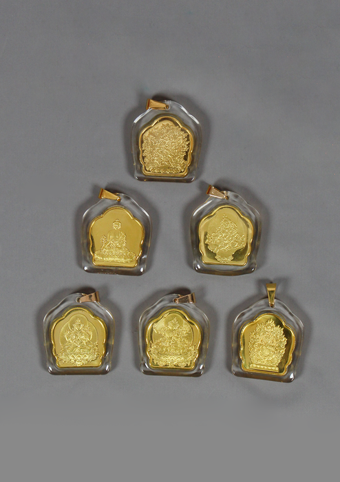 Buddhist Deity With Mantra Pendant