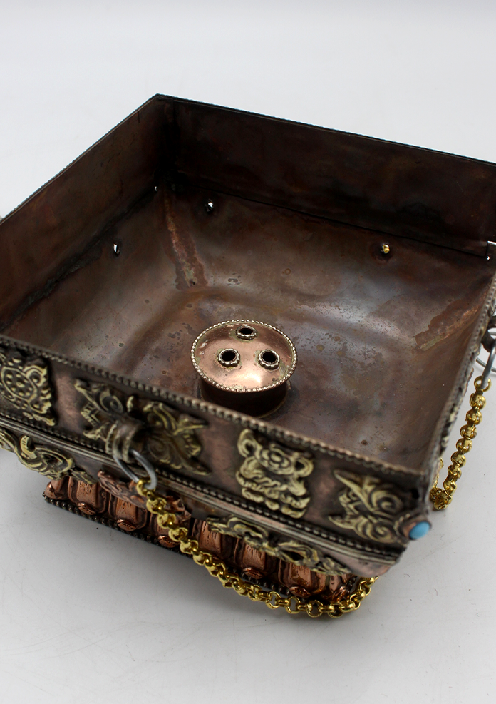 Eight Auspicious Copper Hanging Incense Burner