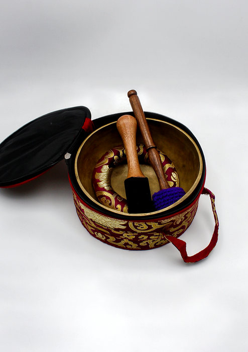 Full Moon Singing Bowl Purple Travel Bag