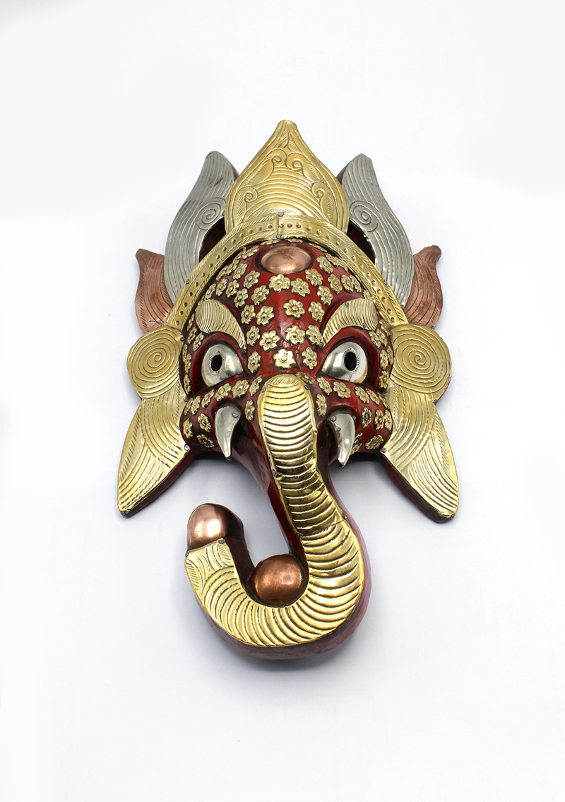 Hand Painted Ganesh Wall Hanging Mask