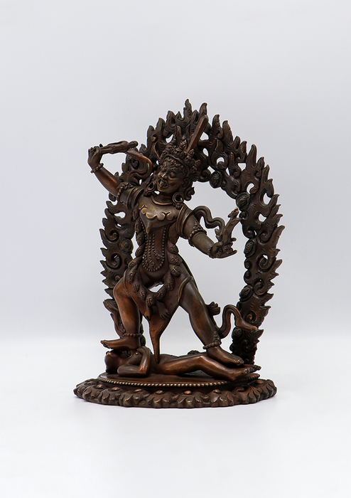 Masterpiece  Ekjati  Copper Oxydized Wrathful Protector Statue
