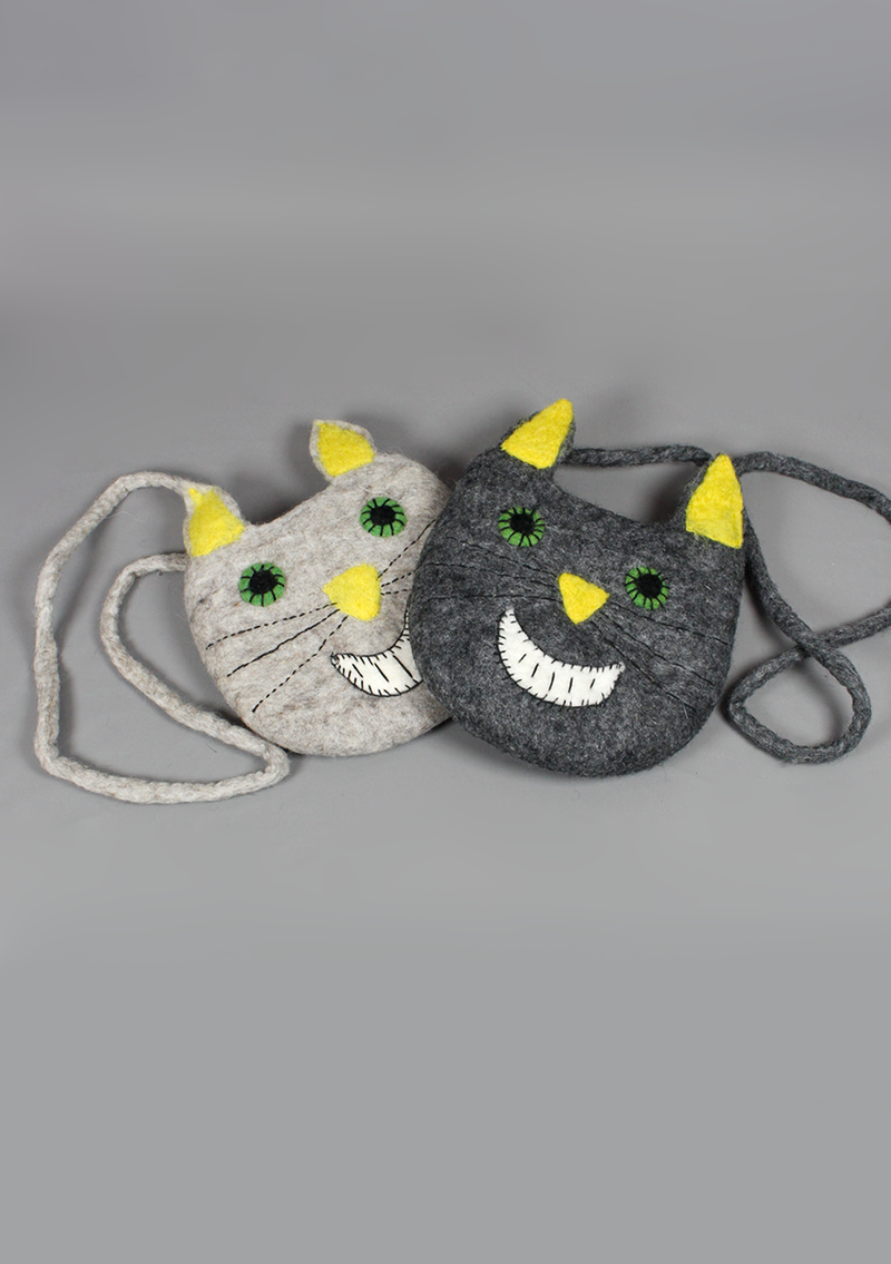 Felt Round Cat Design Bag