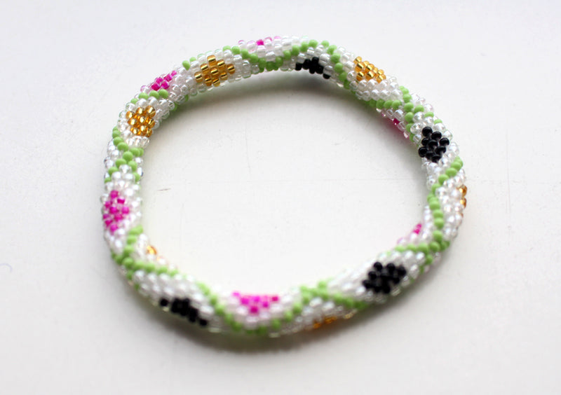 Light Green Multicolored Roll On Bracelet