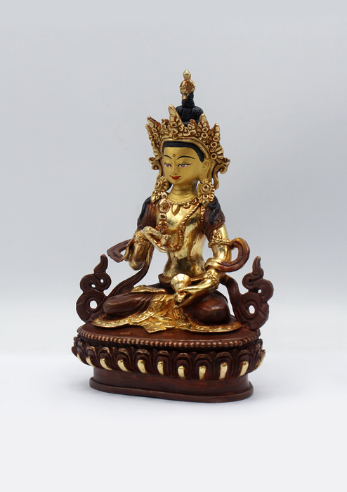 Partly Gold Plated Copper Vajrasattva 6.5" H