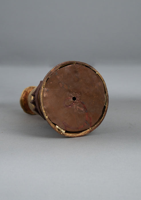 Partly Gold Plated Tibetan Chorten 7.5" H