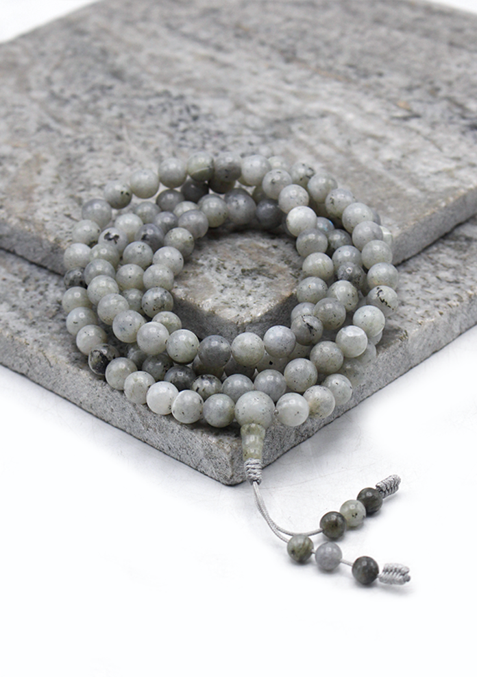 Labradorite Beads Tibetan Meditation Prayer Mala