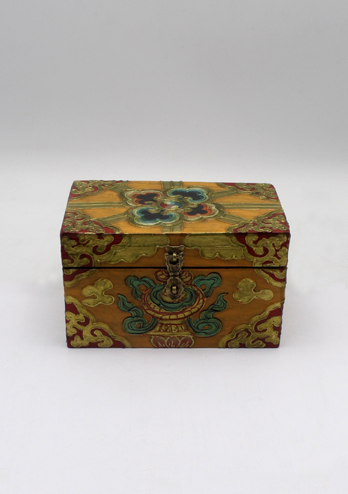 Handpainted Tibetan Wooden Boxes with Clouds- Medium