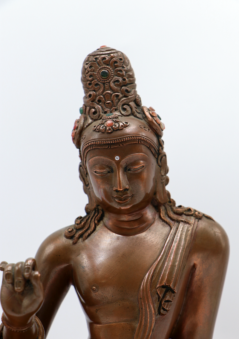 Mastercraft Copper Bodhisattva Avalokiteshvara Newar Art Statue