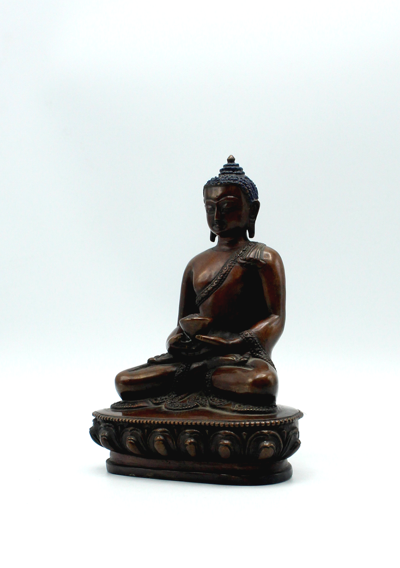 Copper Oxidized Amitabha Buddha Statue