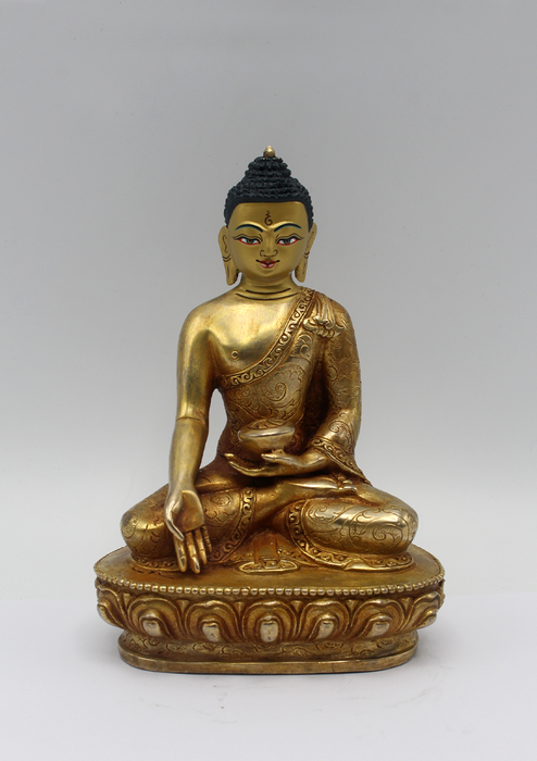 Fully Gold Plated Ratnasambhava Buddha Statue