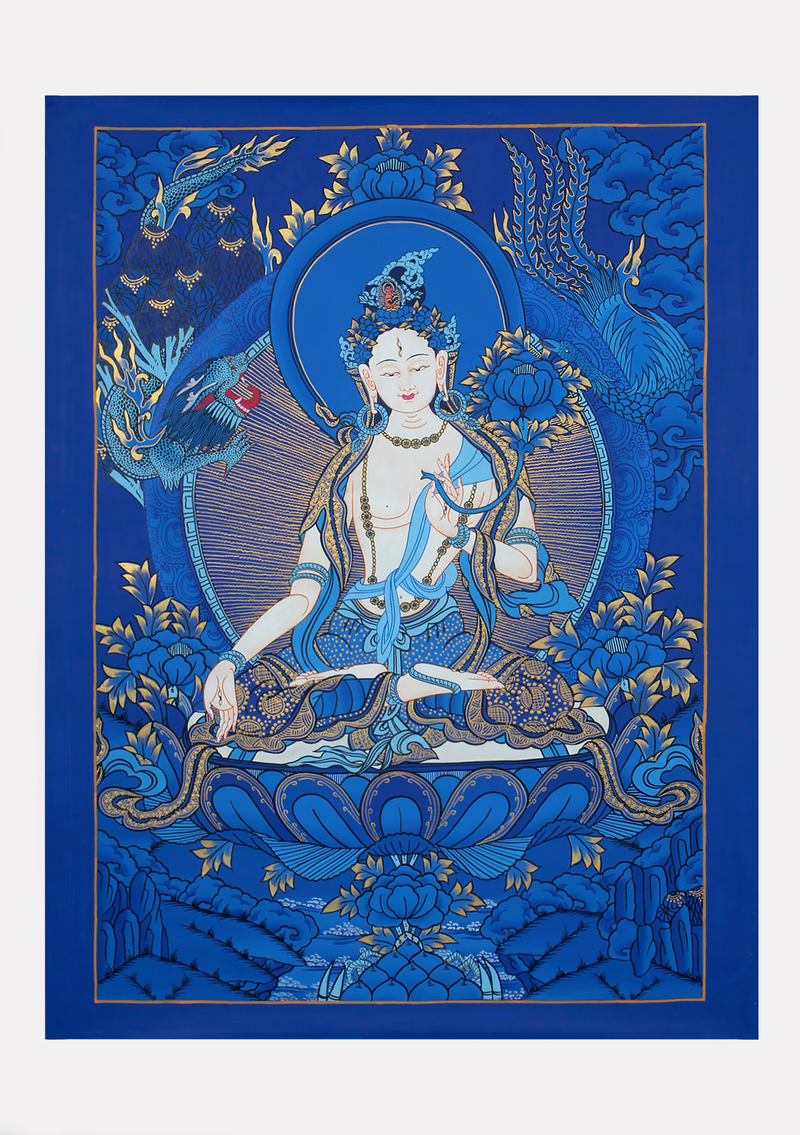 White Tara Thangka Painting