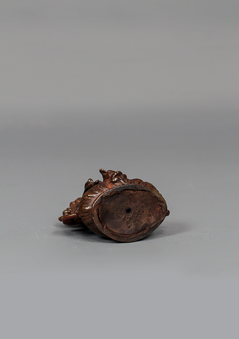 Copper Oxydized Green Tara Statue 3.5" H