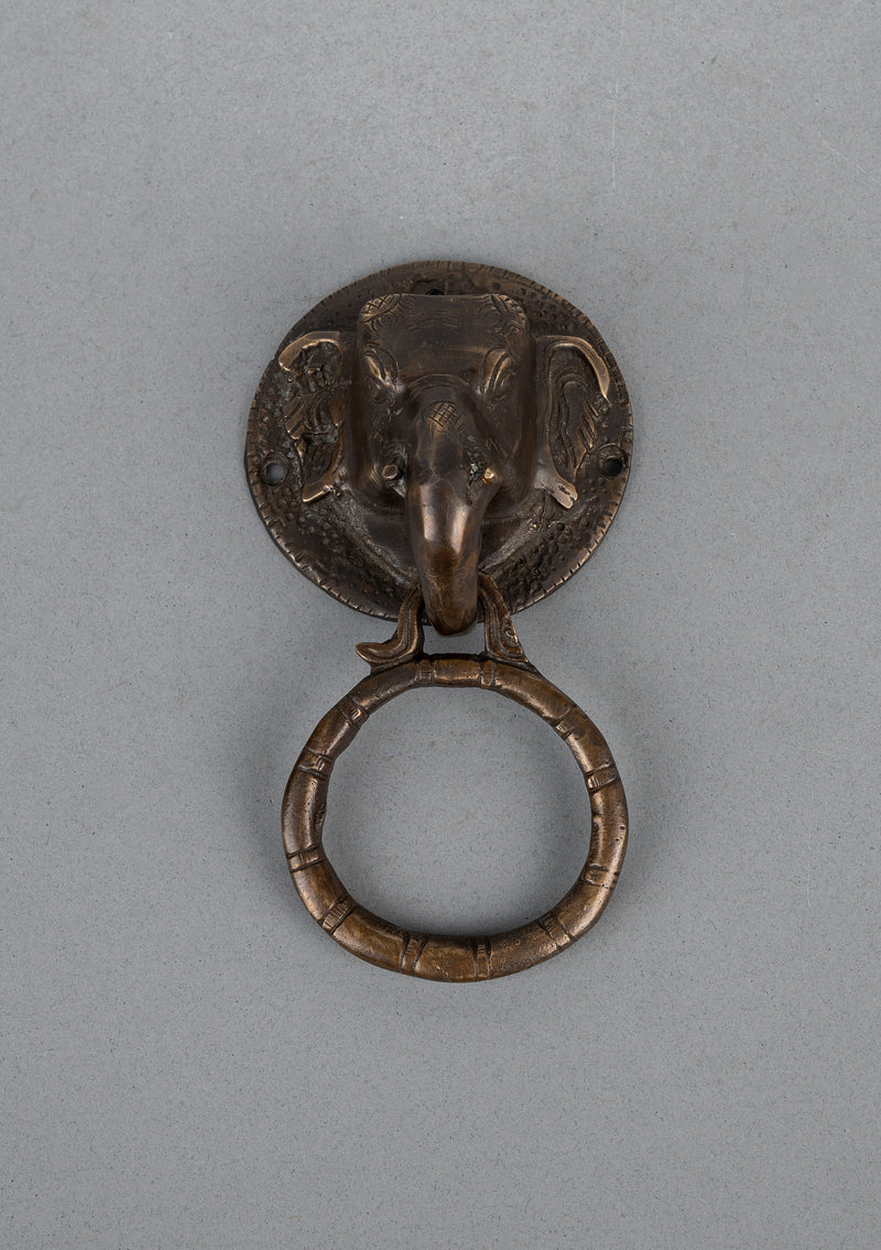 Brass Elephant Head Door Knocker