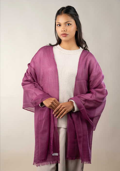 Premium 100% Cashmere Pashmina Shawl - Amaranth