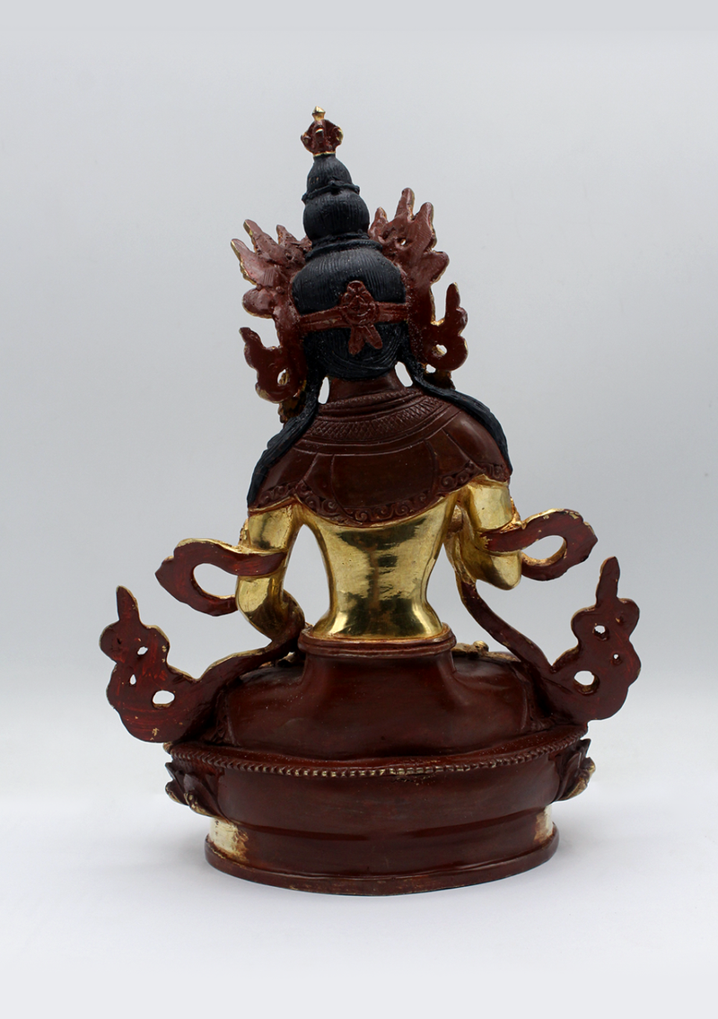 Partly Gold Plated Copper Vajrasattva 9" H