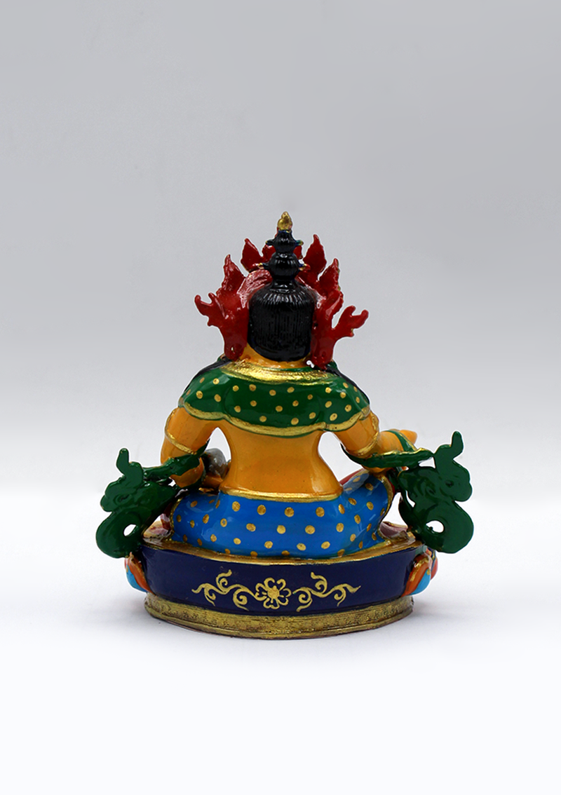 Hand-Painted Zambala Statue by Menu Shakya