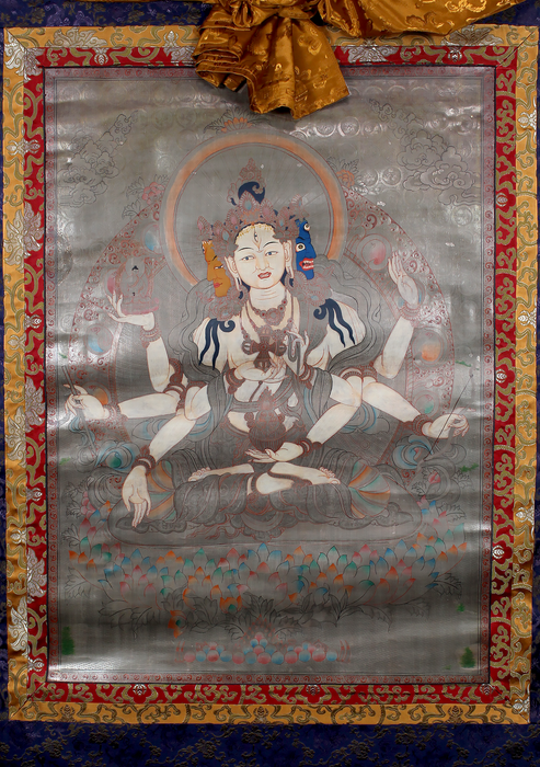 Namgyalma Brocade  Vintage Thangka Painting