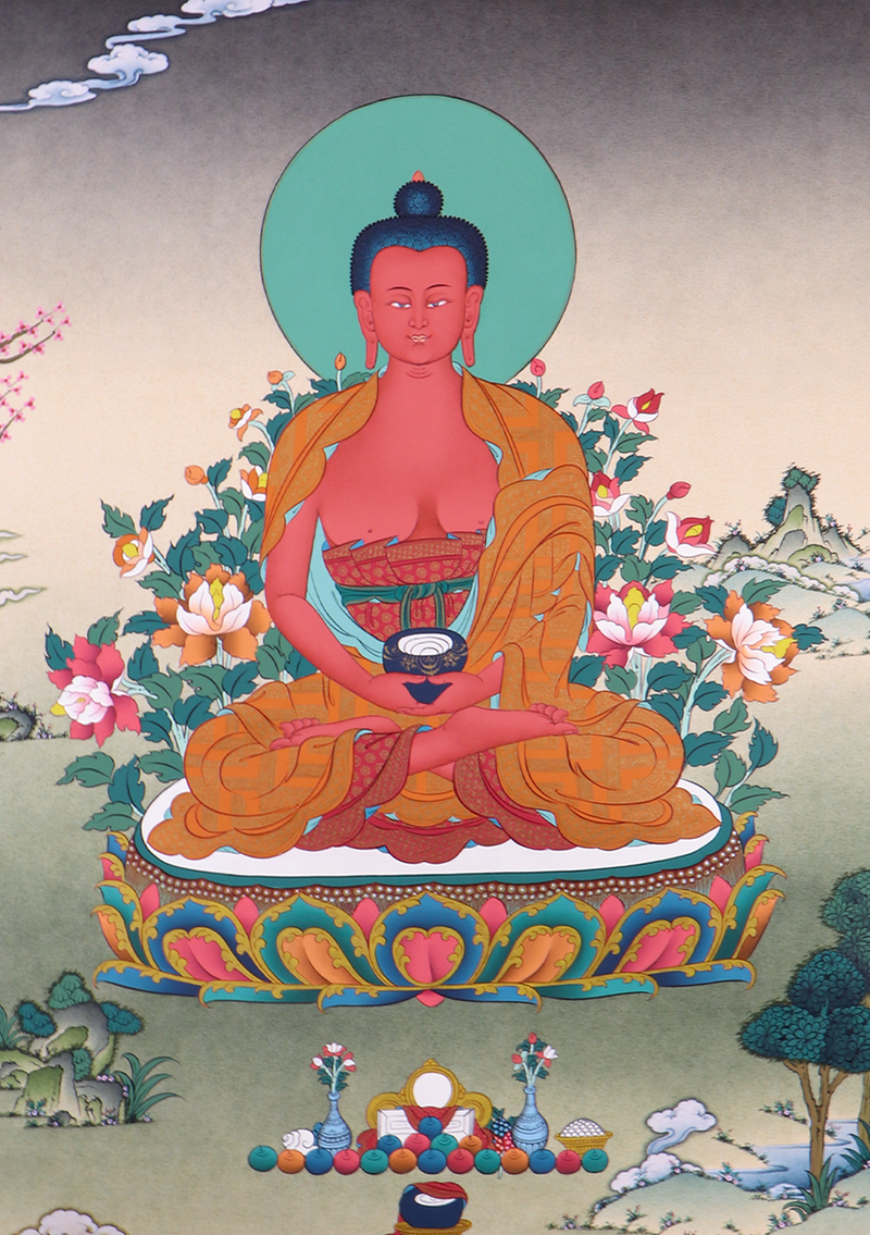 Amitabha Buddha Thangka Painting (Meditation Series)
