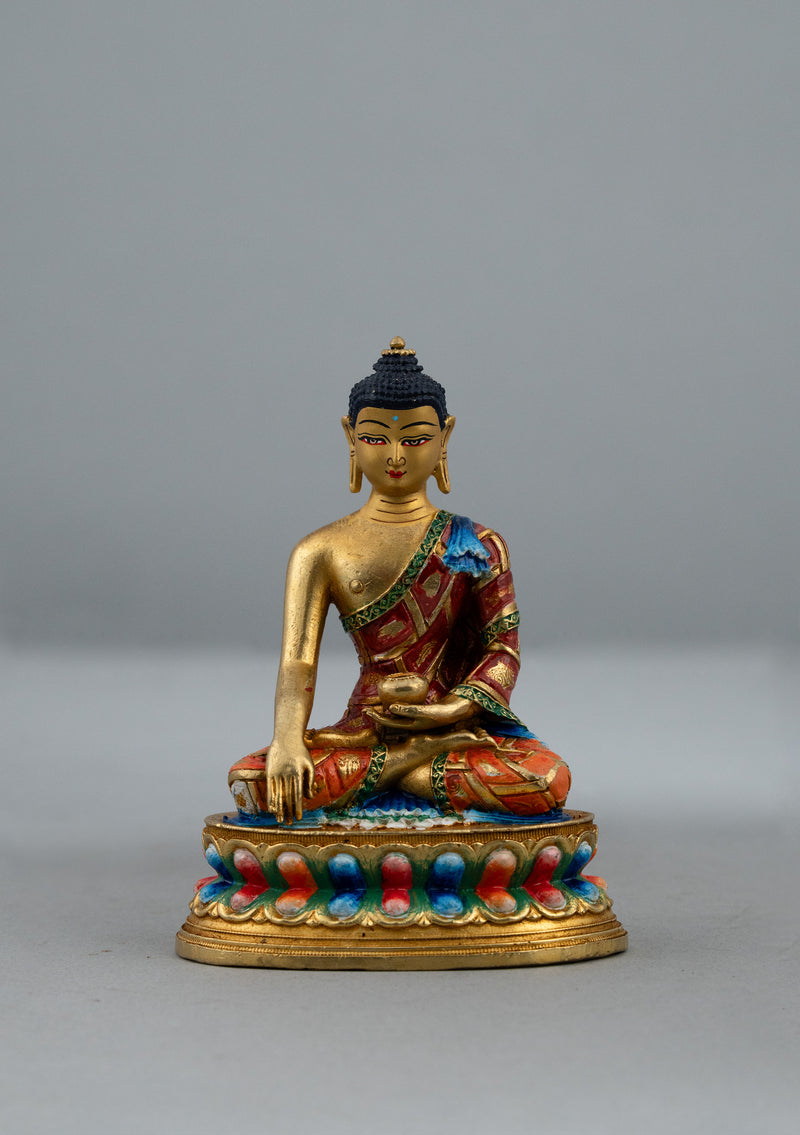 Handpainted Shakyamuni Buddha Statue 4" H