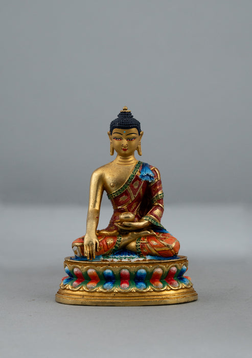 Handpainted Shakyamuni Buddha Statue 4" H