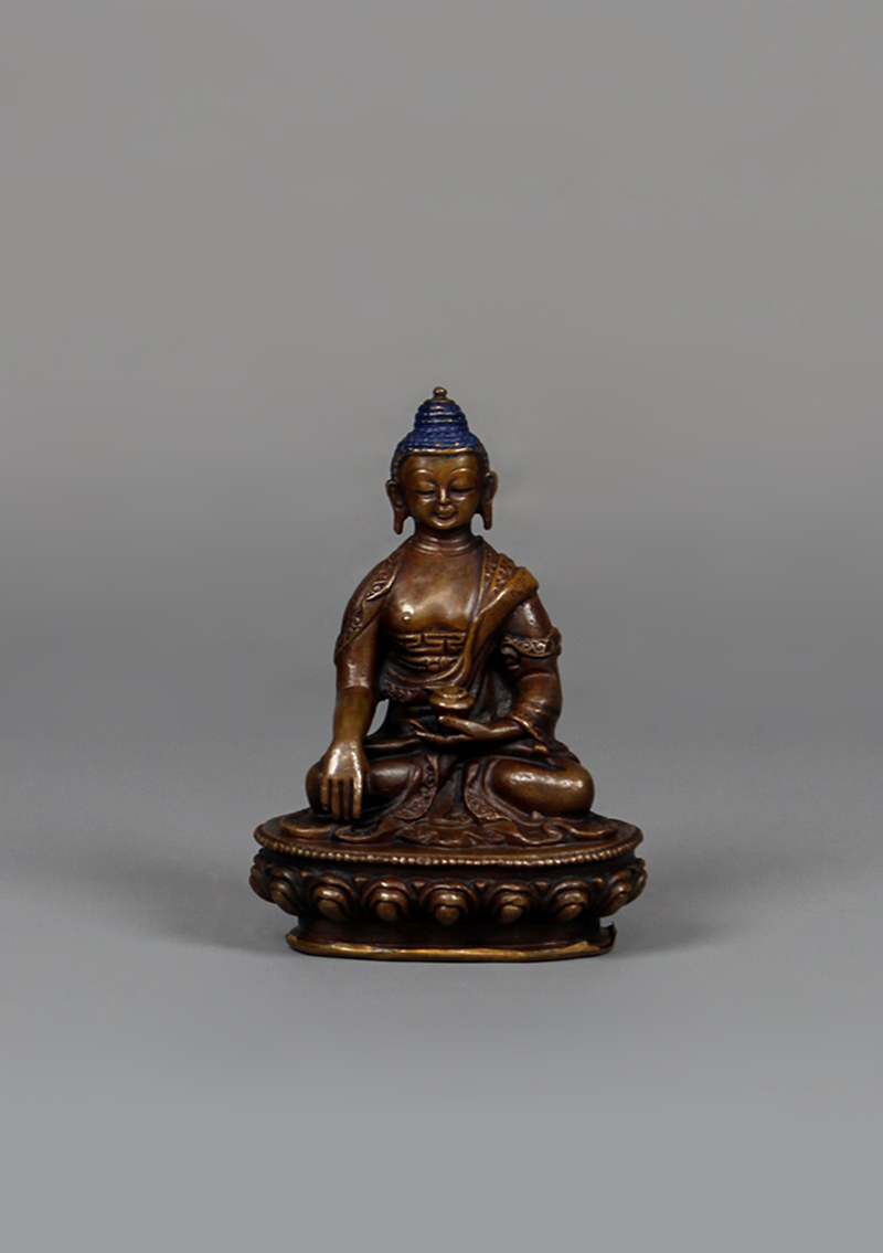 Copper Shakyamuni Buddha Statue 3.5" H